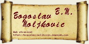 Bogoslav Moljković vizit kartica